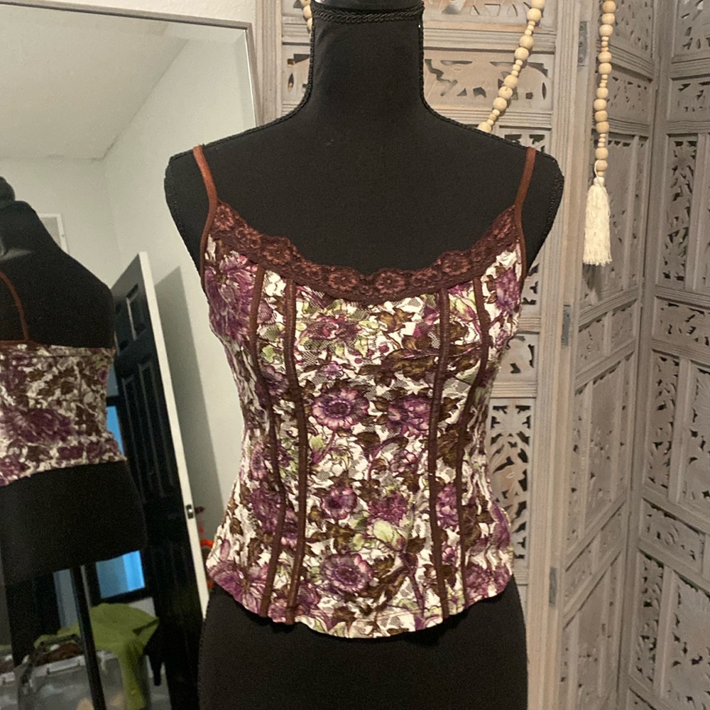 Coquette corset tank top with No hard plastic structure